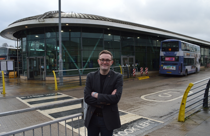 Chris Clarkson MP at Middleton Bus Station