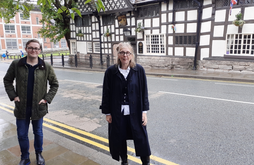 Chris Clarkson MP for Heywood and Middleton with Laura Evans, Conservative Candidate for Greater Manchester Mayor