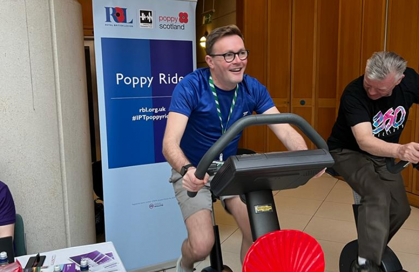 Chris Clarkson MP Cycles for Poppy Appeal