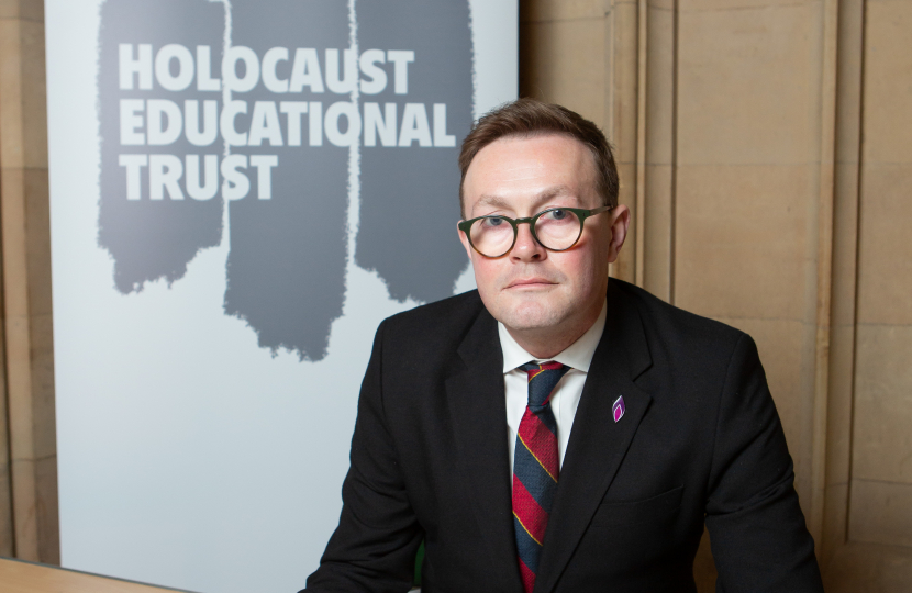 Chris Clarkson MP signing Holocaust Memorial Day Book of Commitment