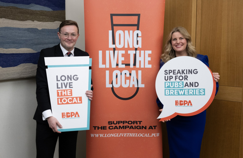 Chris Clarkson MP with Long Live the Local Campaign Rep