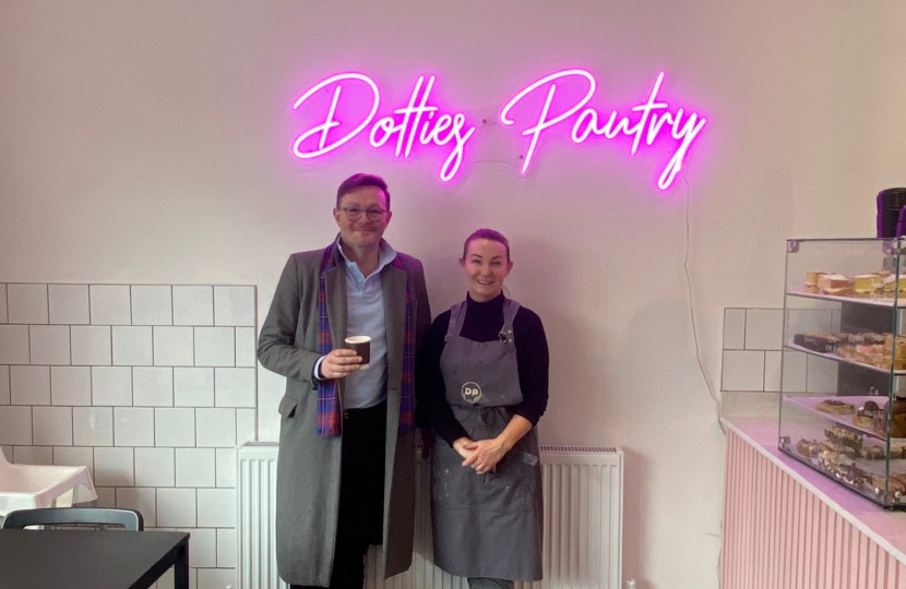 Chris Clarkson MP at Dottie's Pantry