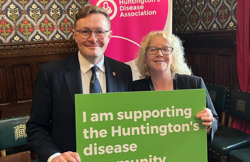 Chris with Huntington's Disease Association Rep