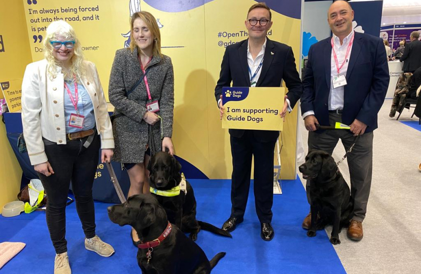 Chris with Guide Dogs