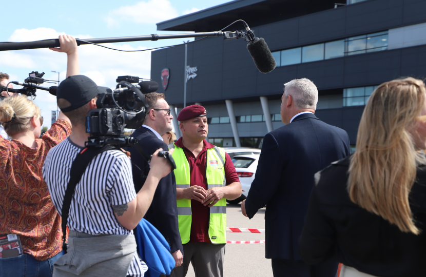 Chris Clarkson MP, Steve Barclay and Veterans into Logistics