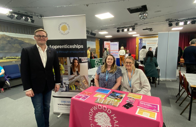 Chris at apprenticeships fair