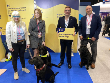 Chris with Guide Dogs