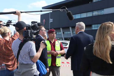 Chris Clarkson MP, Steve Barclay and Veterans into Logistics